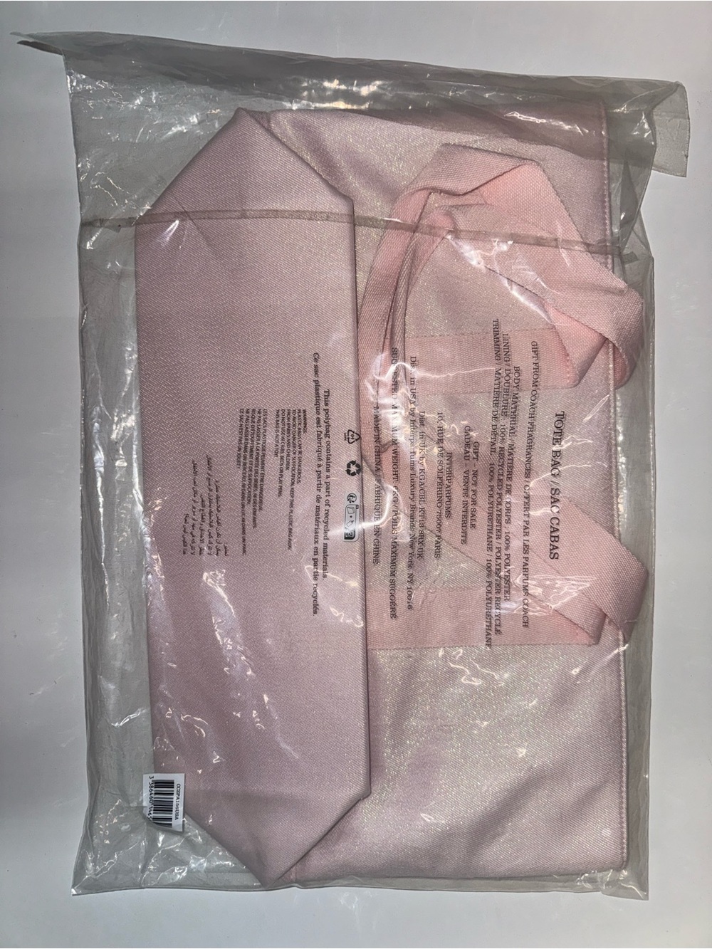 COACH Fragrance Tote Bag Pink Shimmer Limited Edition New with Flower Tag Charm - Picture 3 of 3